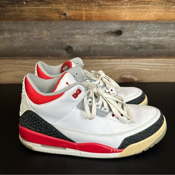 Nike Air Jordan 2013 Retro Fire Red 3 Men’s Size 12 Lace Up Sneakers - Picture 5 of 13